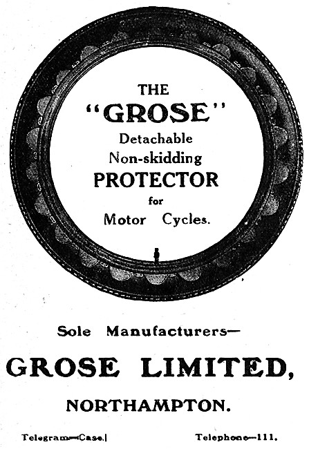 Grose Motor Cycle Tyre Treads - Grose Non-Skidding Protector     