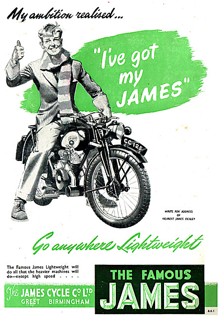 James 125 cc Motor Cycle 1947                                    