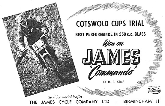 1953 James Commando 250 cc Trials Machine                        