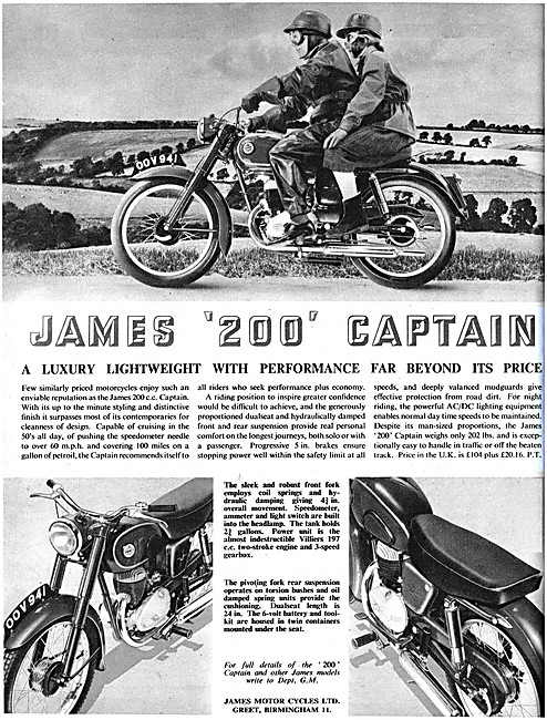 1955 James Captain 200 cc                                        