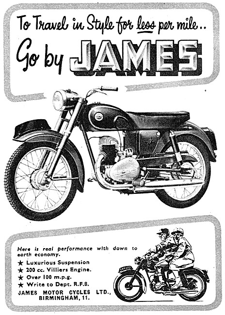 James 200 cc Motor Cycle 1956                                    
