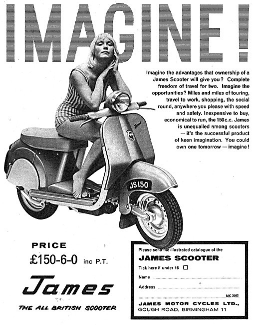 1962 James 150 cc Motor Scooter                                  