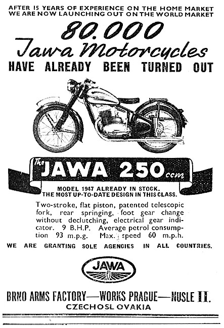 Jawa 250cc Motor Cycle BRNO Arms Factory                         