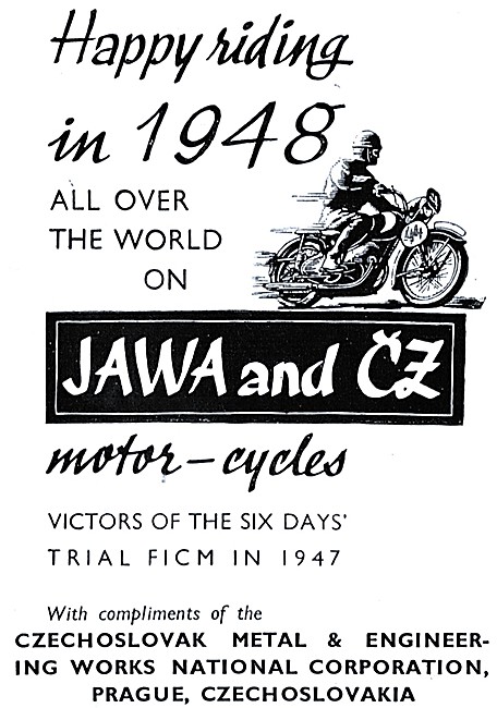 1948 Jawa & CZ Motor Cycles                                      