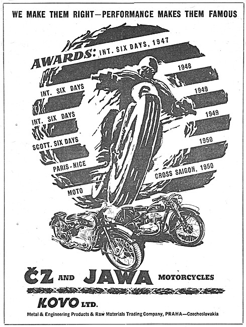 1950 Jawa-CZ Motor Cycles                                        