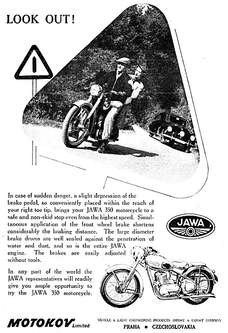 Jawa 350 Motor Cycle 1951                                        
