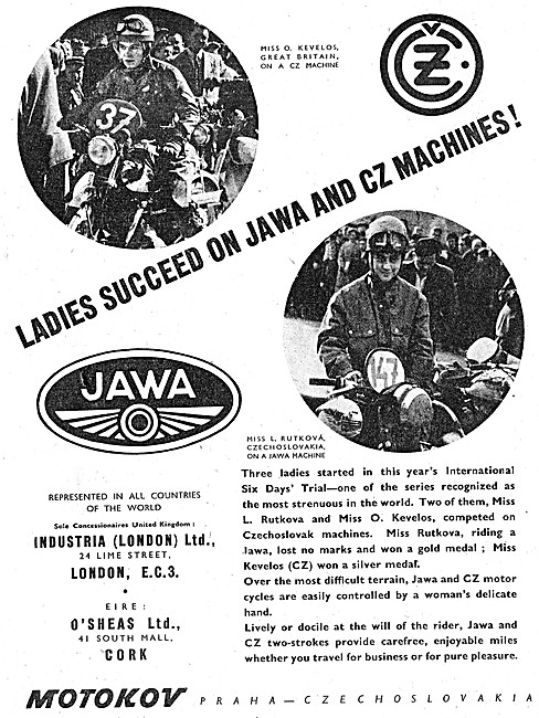 1953 Jawa CZ Motor Cycles                                        