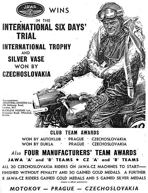Jawa-CZ Motor Cycles 1958 ISDT                                   