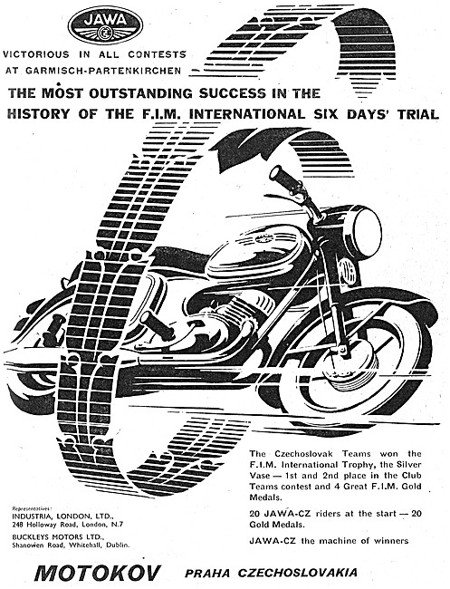 1958 Jawa-CZ  Motor Cycles Advert                                