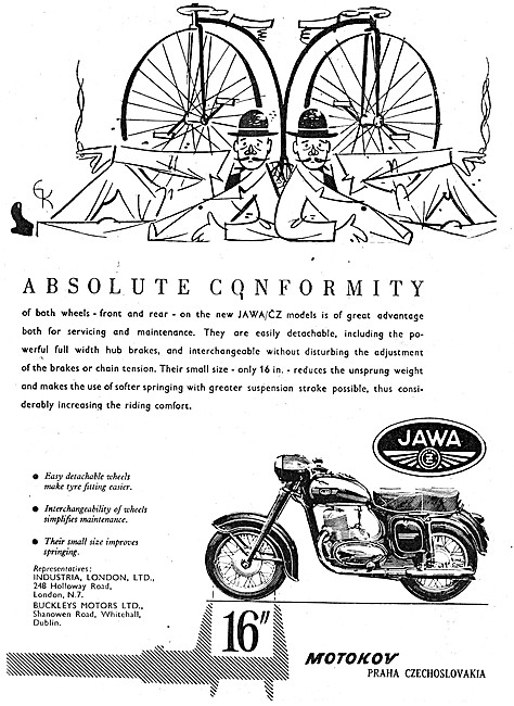 The 1958 Jawa-CZ Motor Cycle Range                               