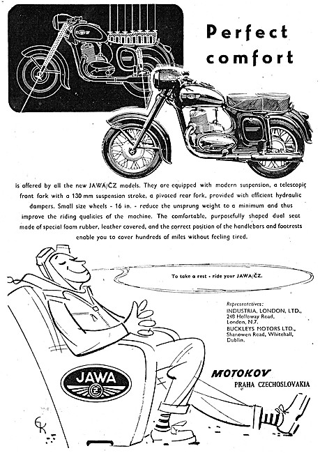Jawa-CZ  Motor Cycles 1958 Models                                