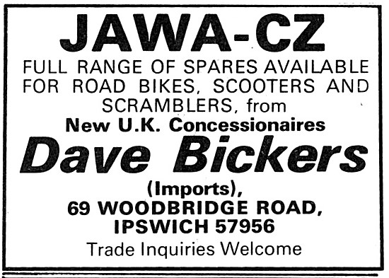 1967 Jawa CZ Motor Cycles - Dave Bickers                         