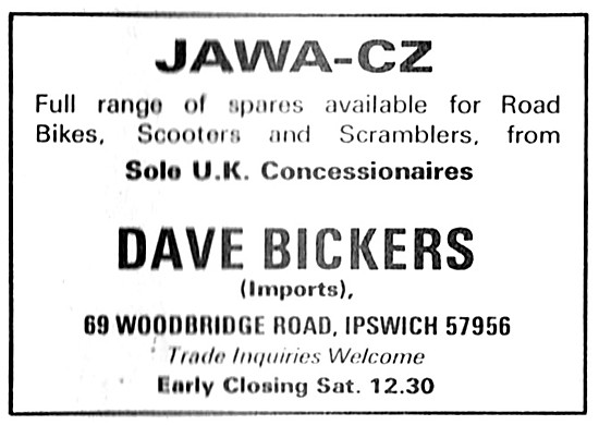 Jawa - CZ Motor Cycles Dave Bickers                              