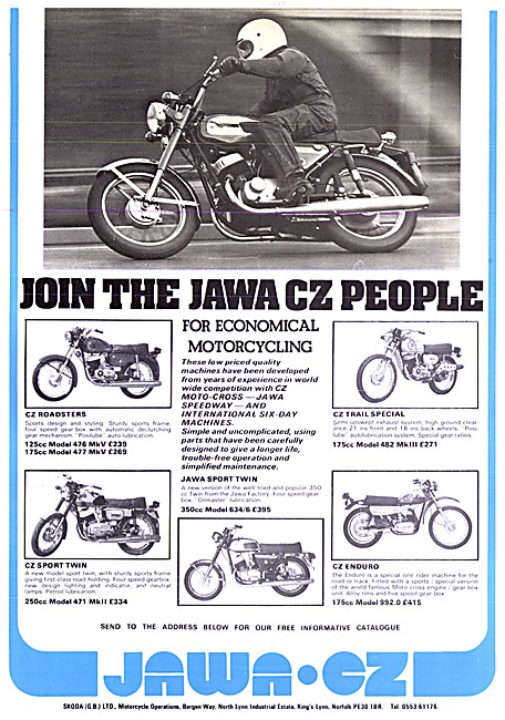 Jawa-CZ Motor Cycles 1976                                        