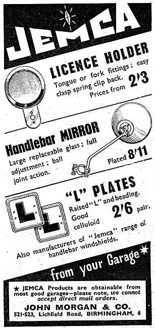 Jemca Motor Cycle Accessories - Jemca L Plates                   