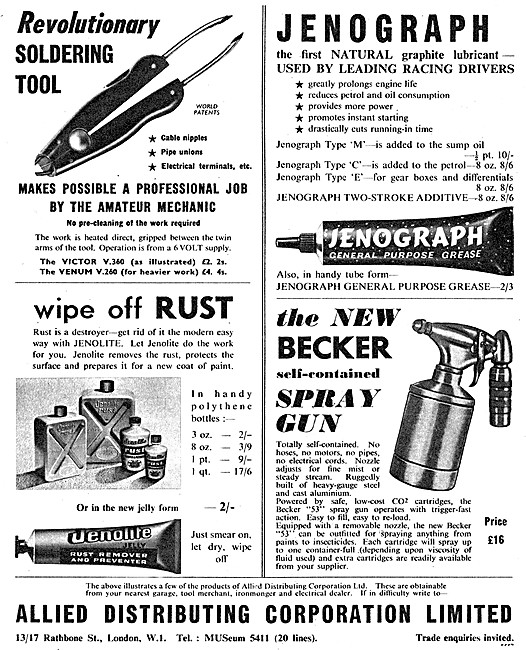 Jenolite Rust Remover - Jenograph Graphite Lubricant             