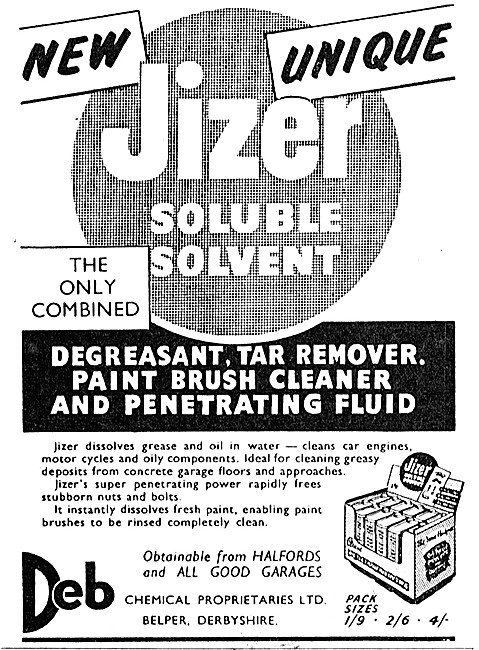 Deb Jizer Soluble Solvent - Jizer Degreasing & Cleaning Fluid    