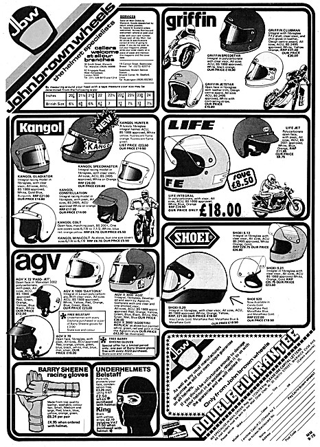 John Brown Wheels Motorcycle Helmets & Gloves                    