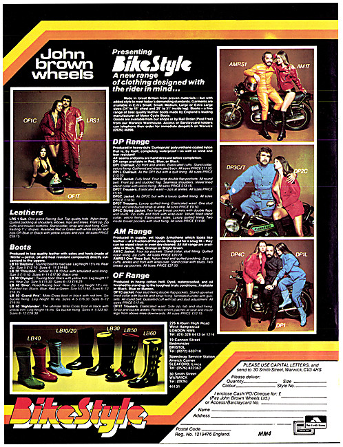 John Brown Wheels Motorcycle Clothing                            