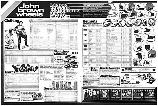 John Brown Wheels Motorcycle Clothing Product Listings           