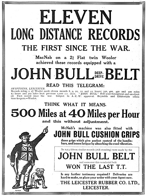 John Bull Motor Cycle Drive Belts                                