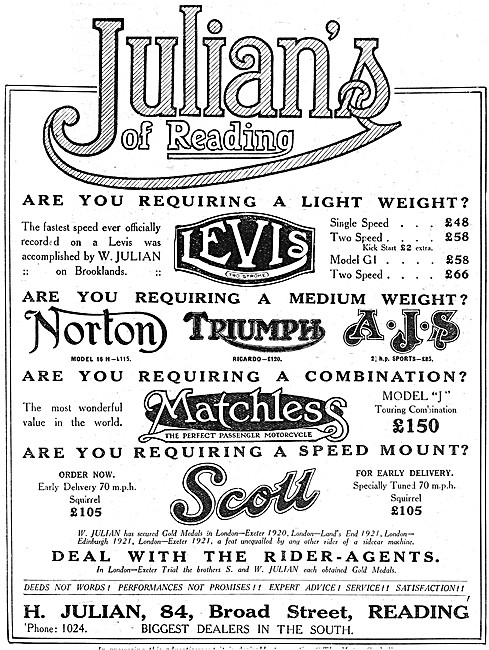 Julians Of Reading Motorcycle Sales                              