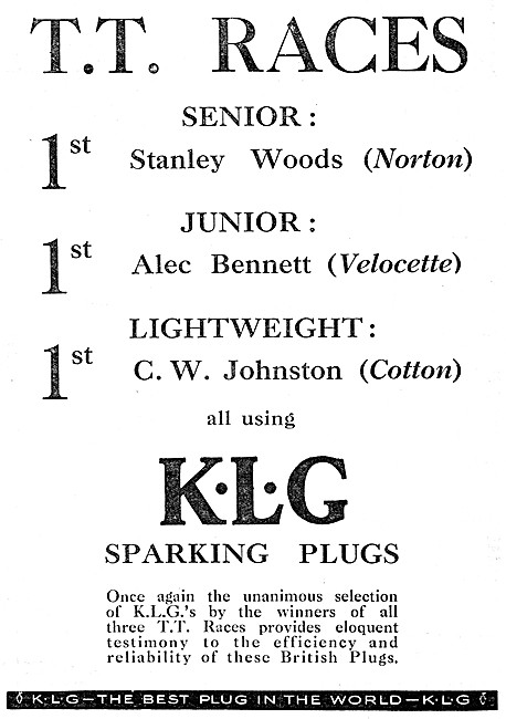 KLG Spark Plugs                                                  