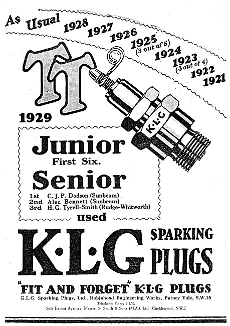 K.L.G. Spark Plugs                                               