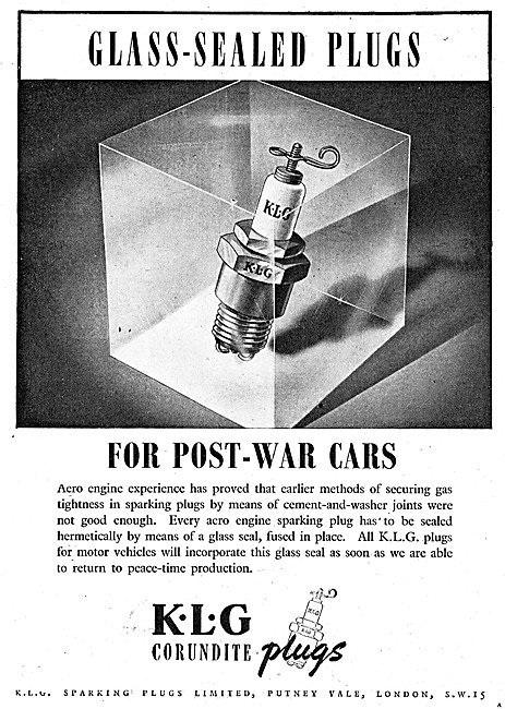 KLG Spark Plugs - KLG Corundite Spark Plugs 1945                 