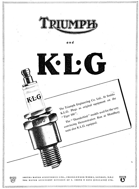 Smiths KLG Motor Cycle Spark Plugs                               