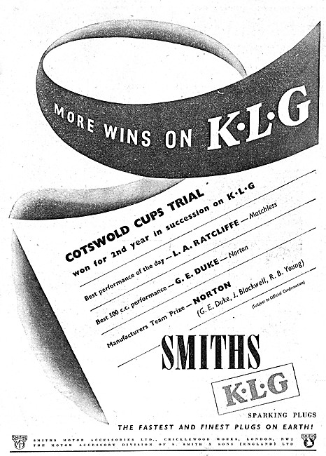 Smiths KLG Spark Plugs                                           