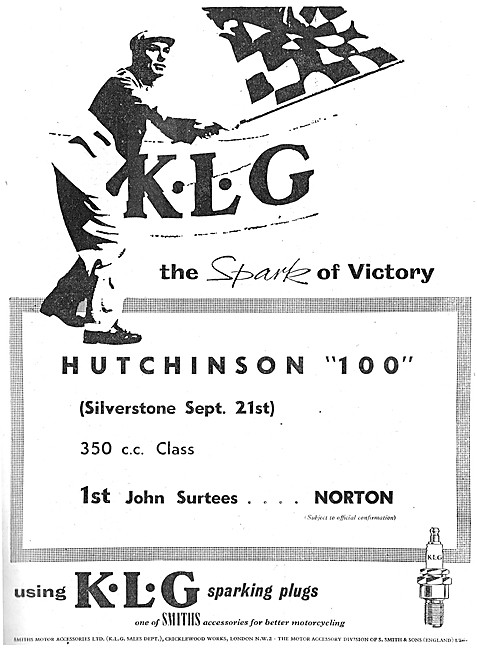 1957 KLG Spark Plugs Advert                                      