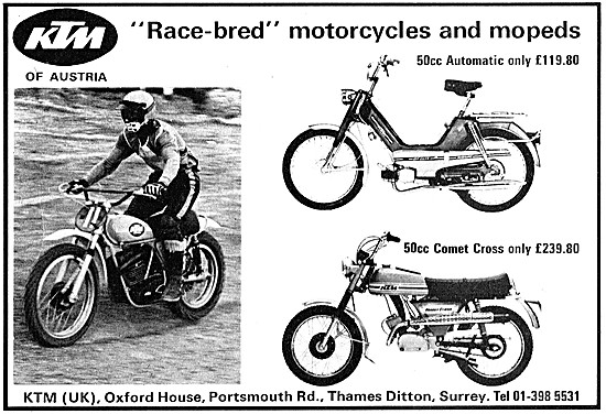 KTM Motor Cycles & Mopeds - KTM Comet Cross - KTM 50cc Moped     