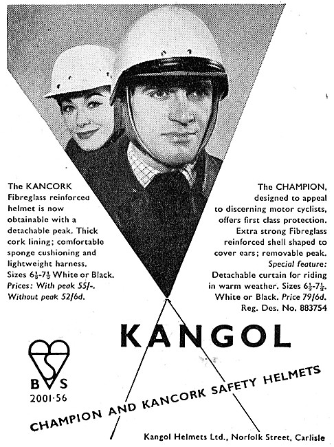 Kangol Crash Helmets 1958 Pattern                                