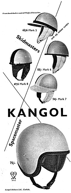 Kangol Crash Helmets 1960 Styles                                 