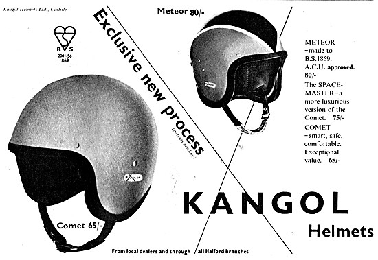 Kangol Meteor Motorcycle Crash Helmet 1961                       