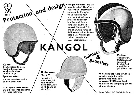 Kangol Helmets & Gauntlets. Kangol Meteor Helmet                 