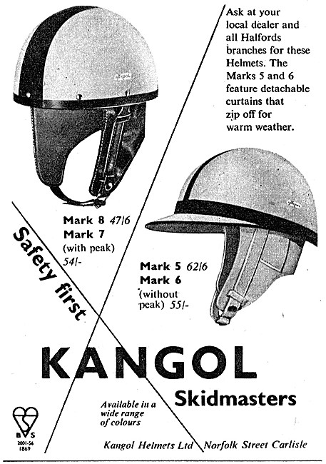 1963 Kangol Skidmaster Helmets                                   