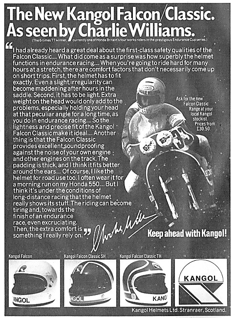 Kangol Falcon Classic Motor Cycle Helmets                        