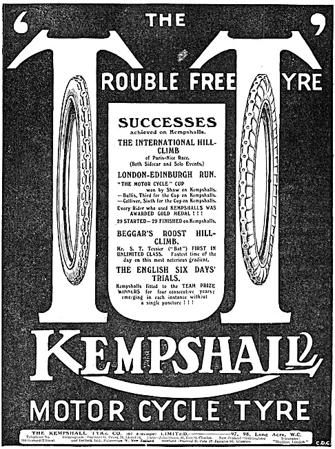 Kempshall Motor Cycle Tyres                                      