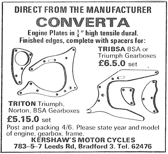 Kershaws Converta Dural Engine Plates                            