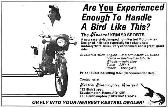 Kestrel Motorcycles - Kestrel KRM 50 Sports Moped                