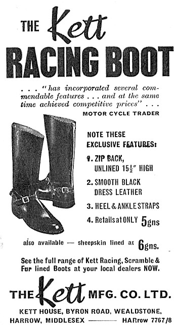 Kett Motor Cycle Racing Boots                                    