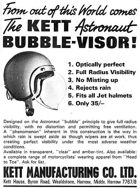 Kett Motor Cycle Clothing - Kett Bubble-Visor                    