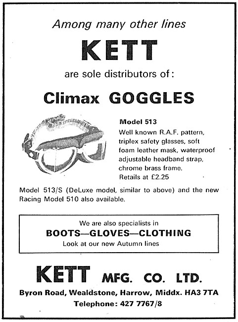 Kett Motor Clothing - Kett Climax Goggles                        