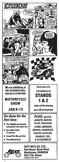 Kett Motor Cycle Clothing 1973 Range                             