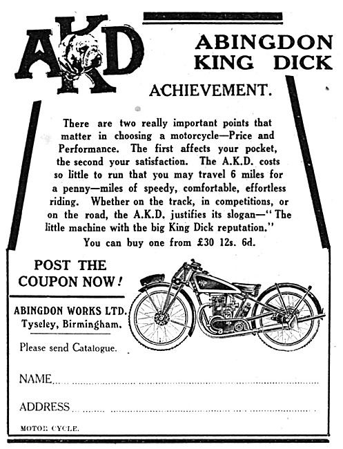 AKD Motor Cycles - Abingdon King Dick                            