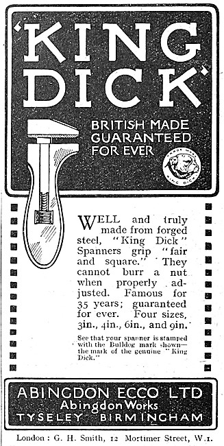 King Dick Adjustable Spanners                                    