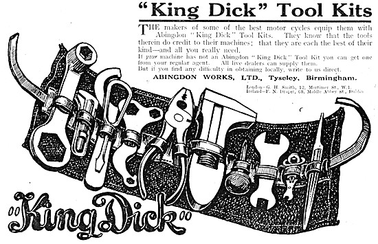 King Dick Tool Kits- King Dick Spanners & Socket Sets 1920 Advert