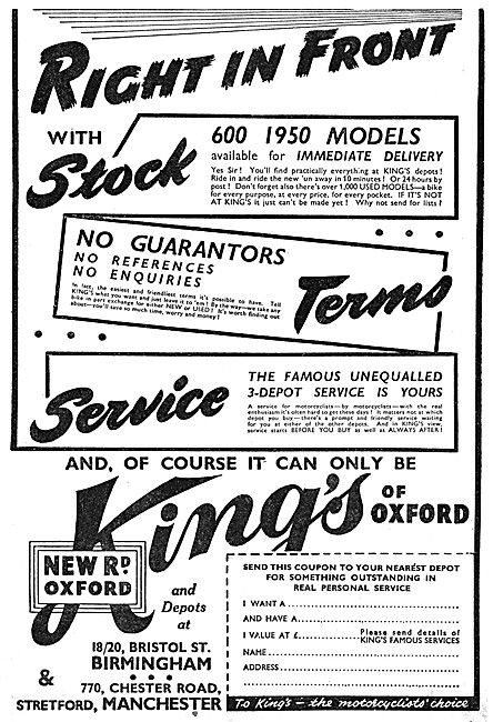 Kings Motorcycle Sales1950                                       